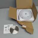 Portable Mushroom Table Lamp with 5200mAh Battery, Cordless LED Night Light with Stepless Dimming, 3 Color Modes & Adjustable Height for Bedroom, Patio, Bar Decor and Coffee Shop (Silver-Tall)