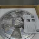 Fandelier Ceiling Fan with Lights and Remote Control Dimmable Crystal Ceiling Fan LED 3 Color 6 Speeds Chandelier Fan Bedroom Kitchen Living Room (Chrome 2)