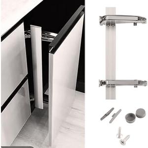 Lateral Opening Door Hinge Set 180 Parallel Opening Cabinet Wardrobe Door Sliding Load-Bearing 15.4lb Heavy Duty Hinge