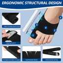 2 PCS Bunion Corrector for Women MenBig Toe Straightener with Splint for Hallux Valgus Pain Relief Toe Separator for Day and Night, One Size