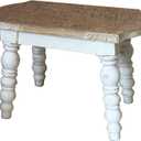 Wooden Bathroom Farmhouse Step Stool, Wood Foot Stool for Adults Kids, Bedside Step Plant Stand for Kitchen (White Wash)