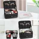 OCHEAL Rolling Makeup Train Case,with 7 Pcs Clear Makeup Bags, Makeup Case On Wheels Carry On Travel Cosmetic Organizer Suitcase, Extra Large Storage Trolley for Hairstylist Cosmetology Artist