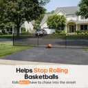 Driveway Net for Kids Safety – 36 FT Driveway Safety Net Barrier, Stops Basketballs from Rolling into the Street, 40 in Tall(Ebony)