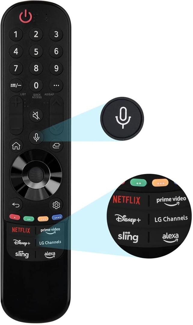 Magic Remote Compatible for LG Smart TV,Universal Replacement Magic Control for 2023 to 2019 LG TV,Compatible AN-MR23GA/23GN,AN-MR22GA/22GN,AN-MR21GA,for UHD OLED QNED NanoCell 4K 8K Models