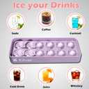 Gem Ice Cube Trays with Lid, Create Crystal Clear Ice Cubes for Whiskey & Cocktails, Flexible Silicone Trays with Leakproof Lids for Easy Stacking & Storage, BPA Free