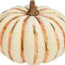 Realistic Artificial Foam Pumpkin for Outdoor,Rustic Mottled White