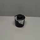 Large Butter Crock for Counter with Water Line, Butter Keeper, Ceramic French Butter Dish Holder for Fresh Spreadable Soft Butter (Black)