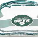Women's Clear Nfl Small Belt Bag (Multiple Teams Available) (Gotham Green/White Bandana with New York Jets)