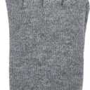 BRUCERIVER Men's Classic Knit Gloves Warm Ribbed Turnover Cuff Touchscreen function (Gray)