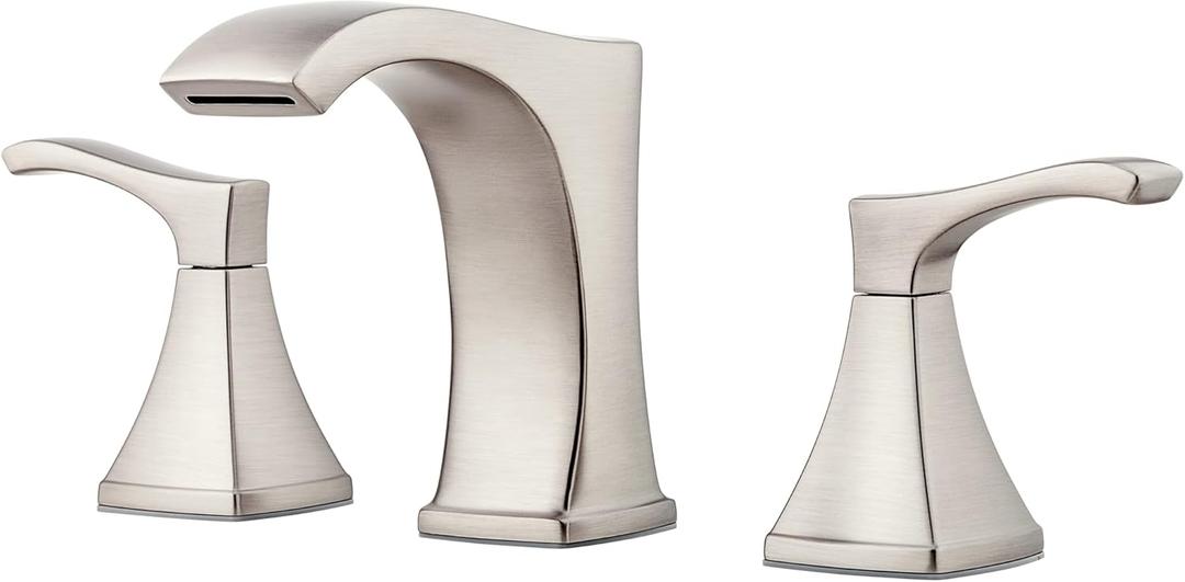 Pfister Venturi Bathroom Sink Faucet, 8-Inch Widespread, 2-Handle, 3-Hole, Polished Chrome Finish, LF049VNCC