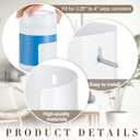 Maxcheck 2 Pcs Wall Mount Wipe Holder Heavy Duty Wall Bracket White Container Dispenser Rack for Makeup Remover Wipes in Rooms Home Office Restroom