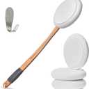 Toem Lotion Applicator For Back | Easy Reach | Lotion | Cream | Sunscreen | Self Tanner | For All Skin Types | Includes 1 Applicator Handle, 4 Pads & 1 Hook (4 Pads)