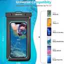 4 Pack 8.5 Waterproof Cell Phone Pouch - Underwater Dry Bag Case Lanyard -Water Proof Clear Holder Protector for iPhone 17 16 Pro Max Plus Air Samsung Galaxy S25 Ultra Note for Beach Swimming