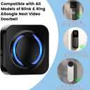 Smart Wireless Doorbell Chime for Ring, Blink, Google Nest - 2-Pack, 99+ Expandable, Works with Alexa,No Wiring/Subscription,No Range Limits,58 Chimes,5 Volume, Easy to Setup, Ideal for Large Homes
