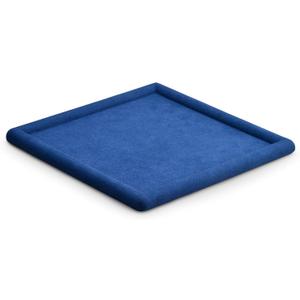Oirlv Top Microfiber Jewelry Tray Square Nightstand Organizer Rings Earrings Necklace Trinket Storage Tray Showcase Jewelry Display (Blue)