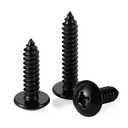 #14 x 3/4" Truss Head Wood Screws Self Tapping Screws, 18-8 (304) Stainless Steel, Black Finish, 50 PCS