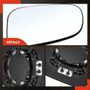 A-Premium Left Driver Side Heated Mirror Glass with Backing Plate - Compatible with Volvo S60 2011-2017, S80 2012-2016, V60 2014-2018 - Exterior Side View Flat Mirror
