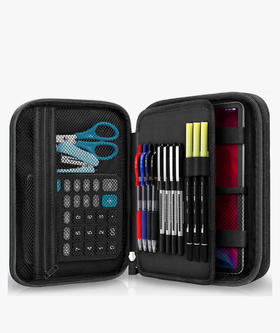 Zannaki Big Capacity Storage Pouch Marker Pen Pencil Case Simple Stationery Bag Box Art Tool & Sketch Storage Boxes for Bullet Journal Middle High School Office College Student Girl Women Adult Teen
