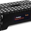 Flottian 5" Folding Step Stool for Adults and Kids 15-Inch Extra Wide Stool Holds Up to 300 lbs,Non-Slip Folding Stools with Handle,Compact Plastic Foldable Step Stool for Bathroom,Kitchen,ect (Black)