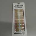 2 x Gloss Nail Strips|Uv Free|22 Pcs,Gel Nail Stickers|Long Lasting Two Weeks and Easy to Apply&Remove|Golden Spot