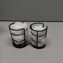 HillSpring Metal Bathroom Cup Dispenser, Sturdy Storage Holder for 3/4 oz Small Disposable Paper Cups, Black Paper Cup Dispenser for Mouthwash 2 Pack