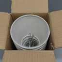 Set of 6 Chandelier Lamp Shades 5 Inch, Mini Barrel Lampshades Clip On for Table Lamp Wall Lamp Replacement, Natural Linen Mini Lamp Shade, 3.5x5x5.5in (Top Height Bottom)