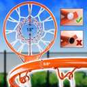 Dripex Solid Basketball Rim 18" Replacement Breakaway Wall Mounted Outdoor Heavy Duty Solid Steel 18 Inch Rim Double Spring with All Weather Net