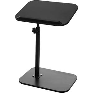 Adjustable Height Sofa Tray Table, Black 360 Flip Laptop Tray, Portable Metal & Wood Bedside Desk with Adjustable Height 18.1-30.7 in, Mobile Side Table for Couch, Bed, Tub