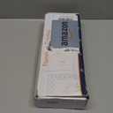 Homemory Blue Flickering Flameless Candles, Battery Operated Acrylic LED Pillar Candles with Remote Control and Timer, Blue Decor, Set of 5