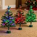 2FT Musical Rotating Prelit Small Christmas Tree, Artificial Tabletop Christmas Tree with 50 LED Lights, CE Certified, Battery or USB Cable Operated, Timer, Xmas Tree for Holiday Decoration, Green