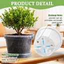 10 Pack 10 Inch Clear Nursery Pots with Saucers, Transparent Sturdy Plastic Plant Pots, Large Gardening Pots with Drainage Hole, Planting Starter Pot for Indoor Outdoor Flowers Herbs Vegetables