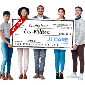 Reusable Giant Check [60" x 30"] - Dry Erase Big Checks for Presentations, Oversized Checks for Presentation, Novelty Big Check, Giant Big Fake Check, Large Checks for Presentations, Donation, Awards