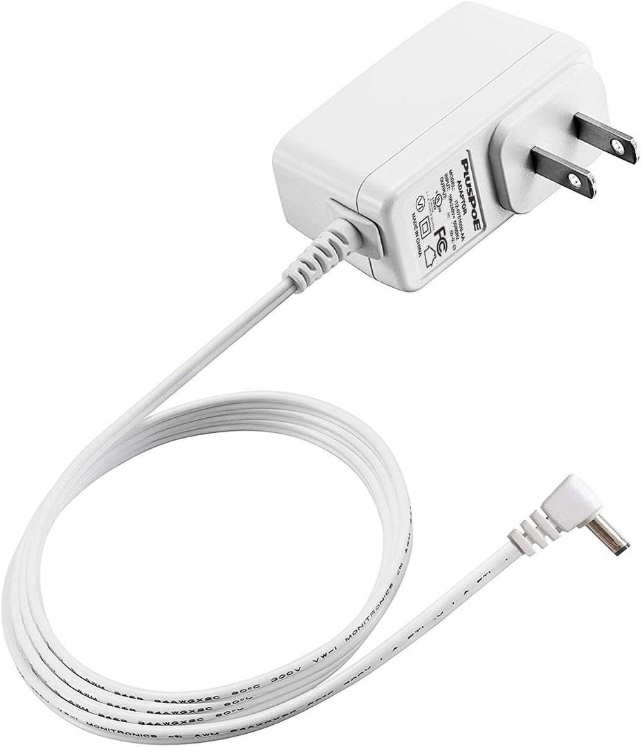 6V AC Adapter for Omron Blood Pressure Monitor Hem-ADPTW5, USA UL Listed Extra Long 6.6 Ft Cord Healthcare 5 7 10 Series BP5100 BP5250 BP5450 Charger Replacement Power Supply Cord, White