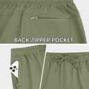 Men's Sweatpants Athletic Pants Joggers with Zipper Pockets Lightweight Quick Dry Workout Track Pants for Gym Running (Green, XXL)