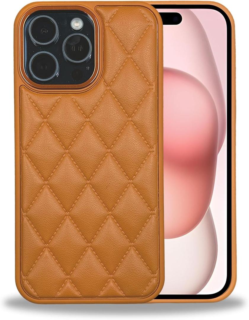 ZHEGAILIAN for iPhone 12 Pro Max Case, Military-Grade Protection, All-Around Shockproof Corners, Stylish Leather Phone Case for iPhone 12 Pro Max - Orange