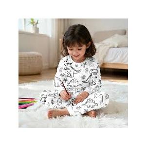  Dinosaur World Girls Long Sleeve Pajama Cozy 2 Piece 8y