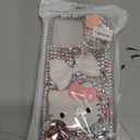 Compatible with iPhone 16 Pro Max Case Bling Diamond Glitter Rhinestone for Girls Women Cute Sparkly Shiny Gem 3D Bowknot Crystal Girly Luxury Fashion Clear Protective Phone Case