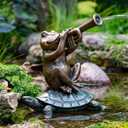 Aquascape Jazz Frog Spitter Fountain for Pond and Garden, 78374