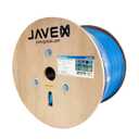 JAVEX 23AWG CAT6A Ethernet Cable Wire 100% Shielded FTP [UL CMR Riser, for PoE++] Made in Taiwan Solid Pure Copper 750MHz, ETL Listed, 500 Feet, Blue