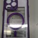 Miracase Magnetic for iPhone 15 Pro Max Case 6.7'' [Compatible with Magsafe] Full-Body Drop Proof Phone Case for iPhone 15 ProMax with Built-in 9H Tempered Glass Screen Protector,Magnetic Purple