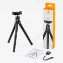 K&F CONCEPT Mini Tripod Stand, Flexible Camera Cellphone Tripod with Bluetooth Remote, 1/4'' Screw with Phone Holder&Cold Shoe, 6.6lbs Max Load Compatible with Smartphone/Canon Nikon Sony Camera, Black