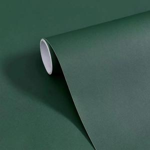 Yancorp Matte Green Contact Paper Peel and Stick Wallpaper Removable Solid Green for Cabinets Self-Adhesive Drawer Stickers (16"x78.7")