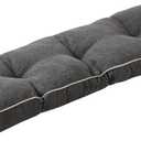 IPYNBAP Bench Cushion, 42 x 16 Inch Patio Furniture Cushions with Durable Ties, Soft Memory Foam Bench Cushions for Indoor/Outdoor Furniture with Non-Slip Bottom, Kitchen&Dining, Dark Grey