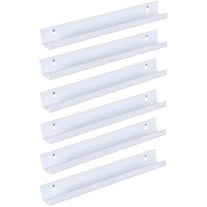 Sooyee 6 Pack Wall Shelves,15 Inch Floating Shelf Hanging Shelves for Wall Storage,Small Bookshelf,Kids Room Decor,Wall Mounted Shelves Display for Funko pop,Toy,Record,Vinyl,Picture,Book,White
