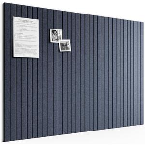 Bumusty Large Cork Board Alternative-48 x 36" Felt Bulletin Board Tiles, with 30 Pushpins, 70 Adhesive Tabs, Fine-Stripe 12-Pack, Cork Boards for Office Push Pin Board Felt Board-Navy Blue