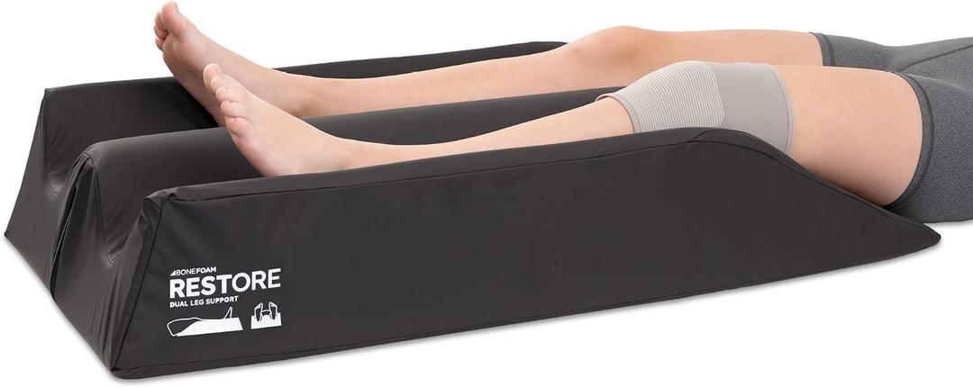BoneFoam Restore Dual Leg Support | Aligns Feet, Knees, and Hips in a Neutral Position for Better Sleep | Knee Replacement Recovery & Sleep Aid | Designed with Physicians | Made in USA, Regular