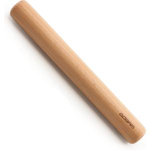 GOBAM Wood Rolling Pin, Medium - Dough Roller for Pasta, Cookies, Pie, Pizza, Chapati, Fondant, Rolling Pins for Baking, Bread Making Tools and Supplies - 13 x 1.38 Inches