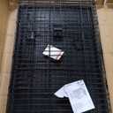 Portable, Collapsible Metal Wire Dog Crate with Removable Tray, Double Door, Easy to Assemble, Divider Panel for Large Dogs, 42" x 28" x 30", Black