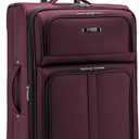 U.S. Traveler Anzio Softside Expandable Luggage with Spinner Wheels, Burgundy, 26-Inch Medium