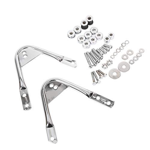 ECOTRIC Detachable Docking Hardware Kit Compatible with 1997-2008 Harley Touring FL Road King, Road Glide, Street Glide & Electra Glide Two Up Luggage Rack Docking Hardware